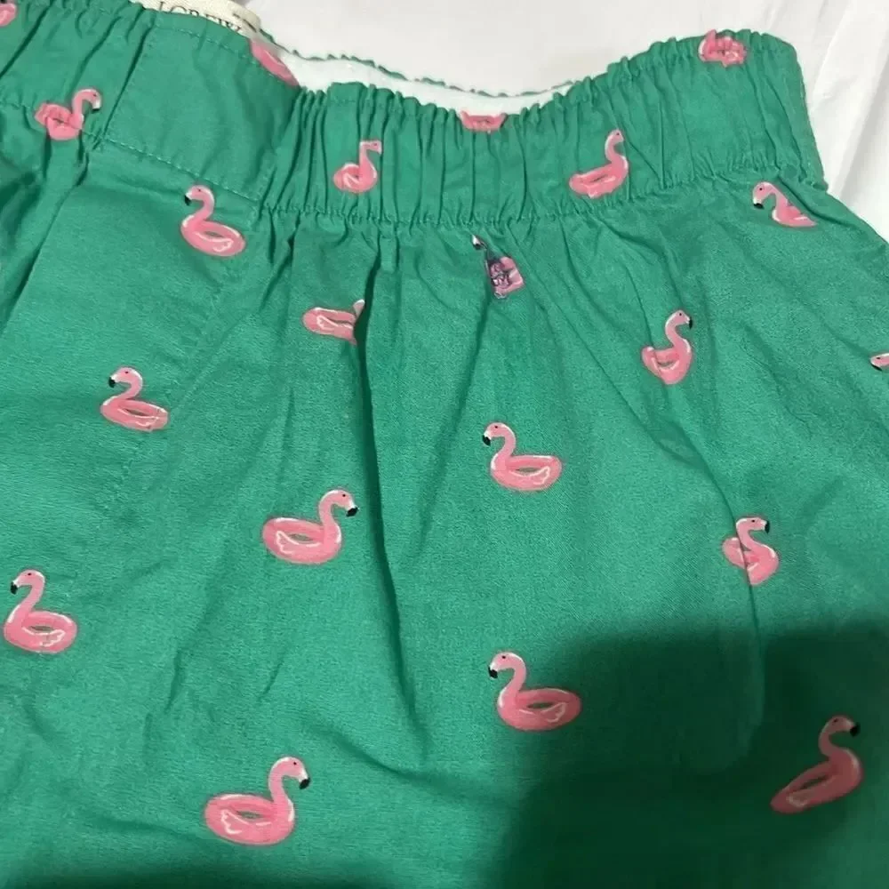 J. Crew Factory bv599 Pink and green flamingo boxers size small NWT